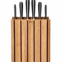 Book Oak Knivblock med 6 Knivar