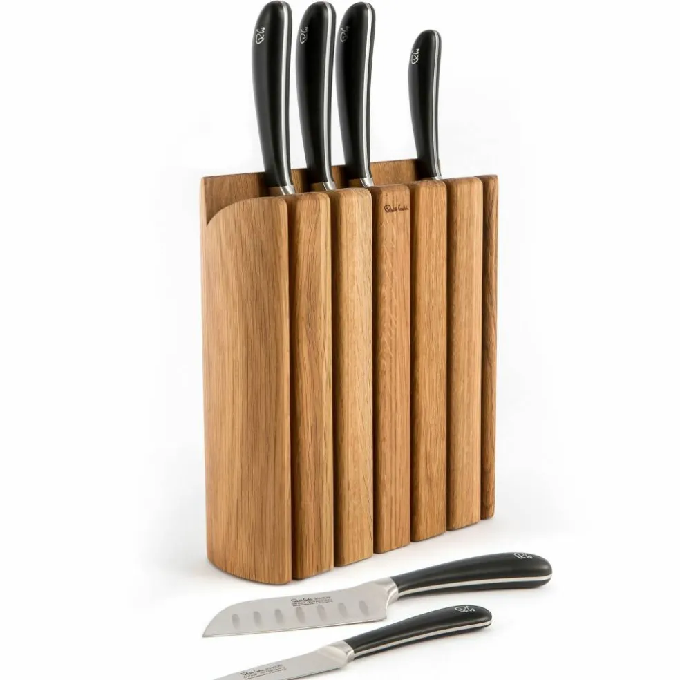 Book Oak Knivblock med 6 Knivar
