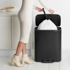 Bo pedalhink 60 liter, mattborstat stål