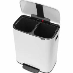 Bo pedalhink 2 x 30 liter, mattborstat stål