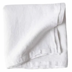 Bordsduk i linne 145x145 cm, bleached white