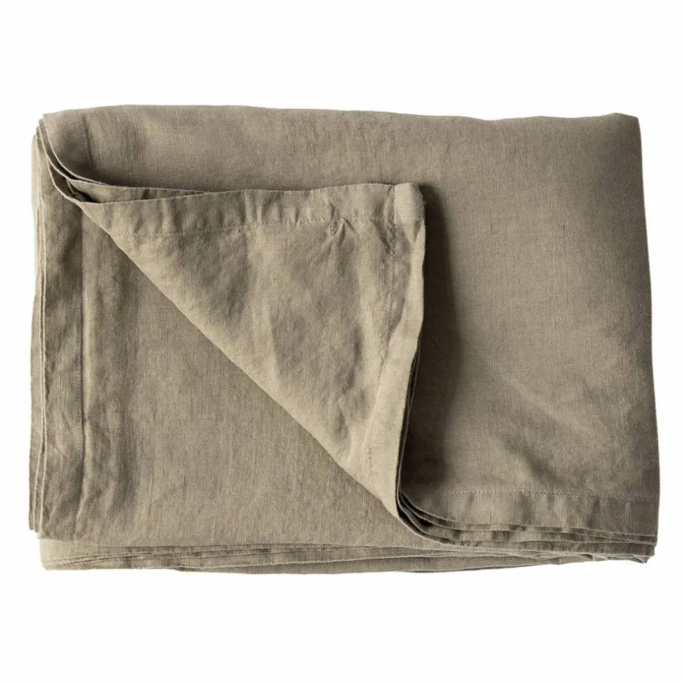 Bordsduk i linne 145x270 cm, olive