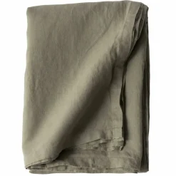 Bordsduk i linne 145x145 cm, olive