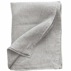 Bordsduk i linne 145x145 cm, pinstripe
