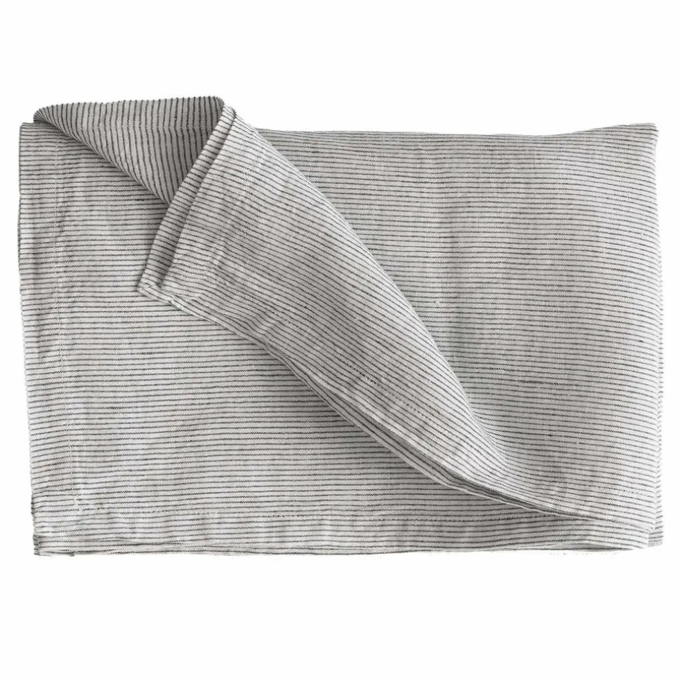 Bordsduk i linne 145x330 cm, pinstripe