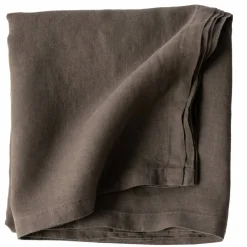 Bordsduk i linne 145x145 cm, taupe