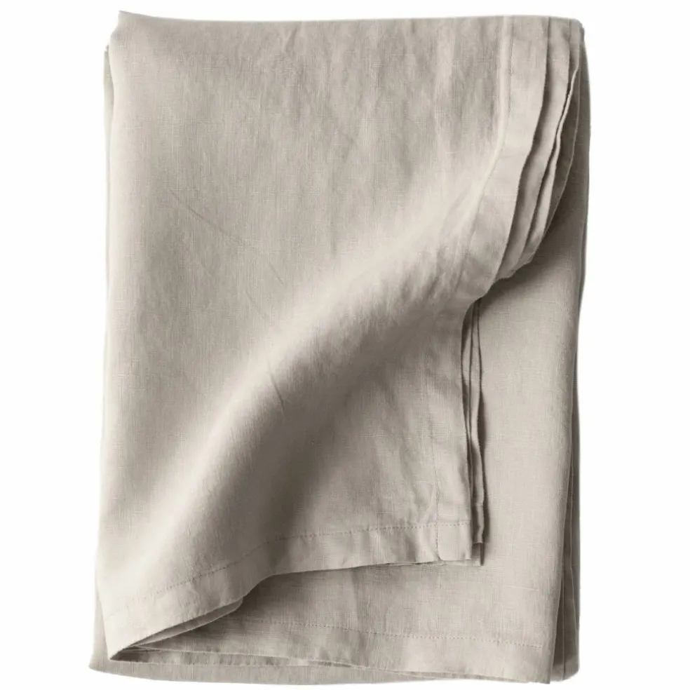 Bordsduk i linne 145x330 cm, warm grey