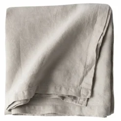 Bordsduk i linne 145x330 cm, warm grey