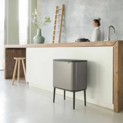 Bo Touch Bin soptunna 11 + 23 liter, mattborstat stål