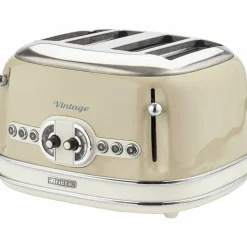 Brödrost 4 skivor beige
