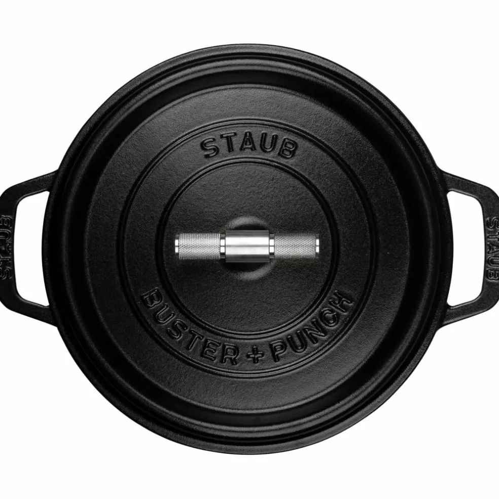 Buster+Punch rund gryta 24 cm, stålknopp