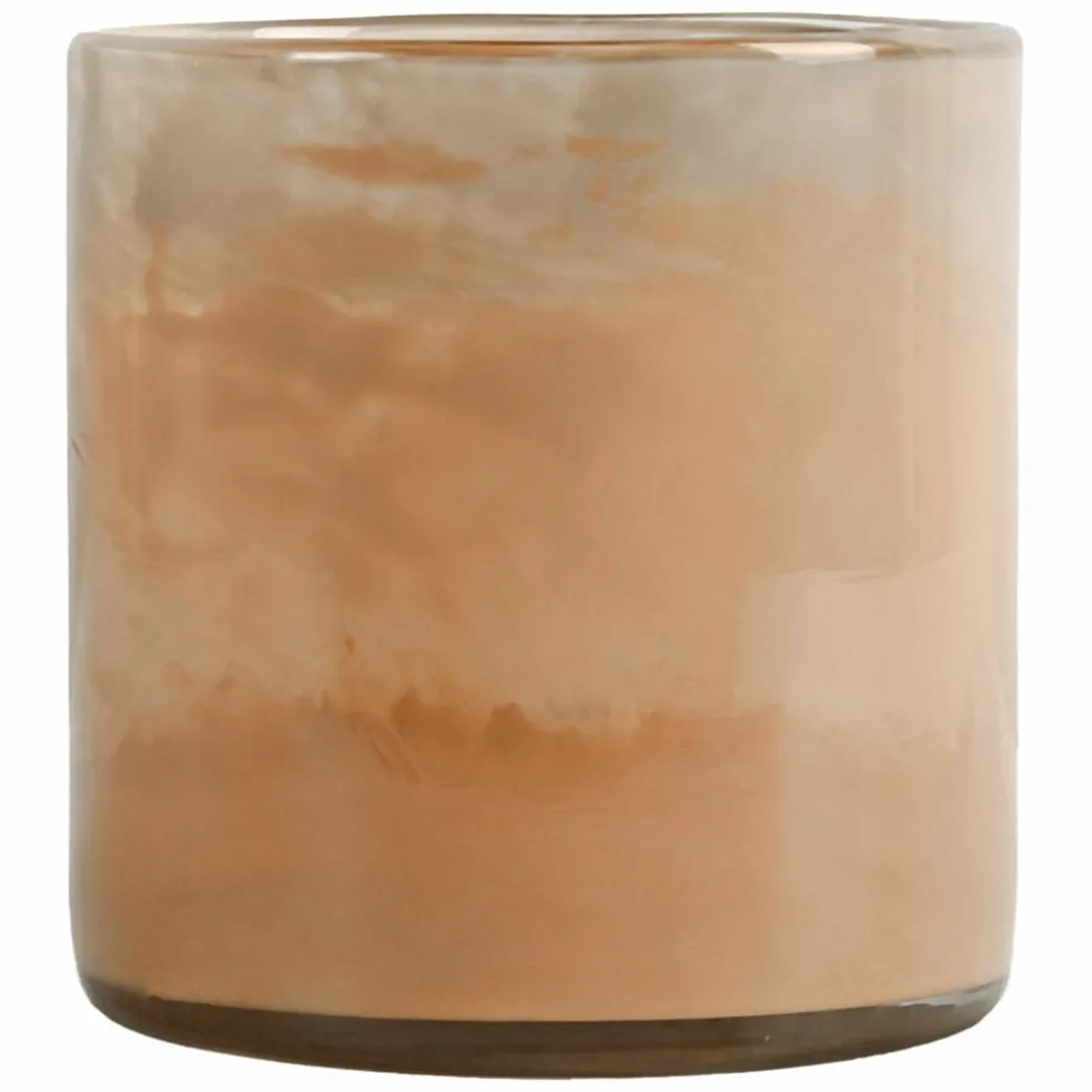Calore ljuslykta medium, apricot/peach/beige