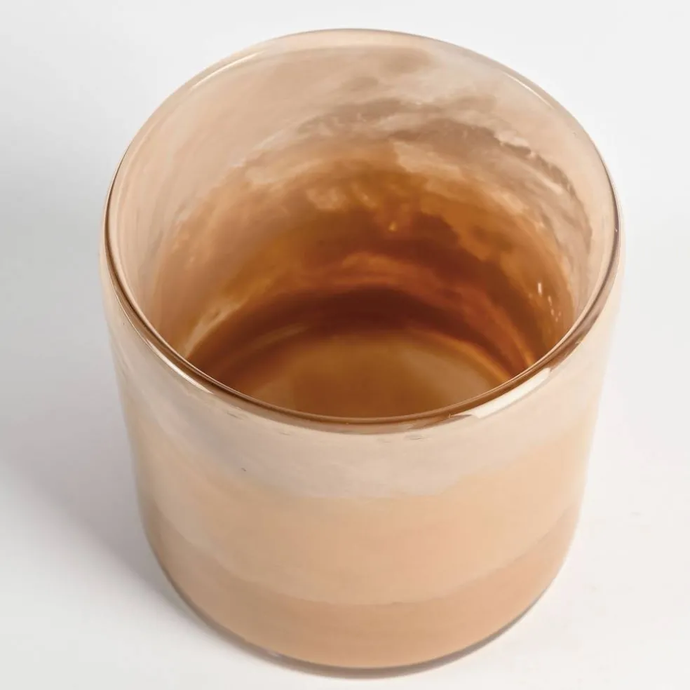 Calore ljuslykta medium, apricot/peach/beige