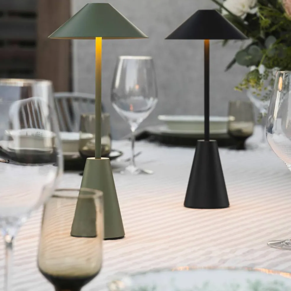 Cannes 32 portabel bordslampa, moss green