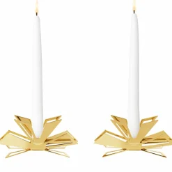 CC 2025 Taper ljusstake 18K-belagd 2-pack