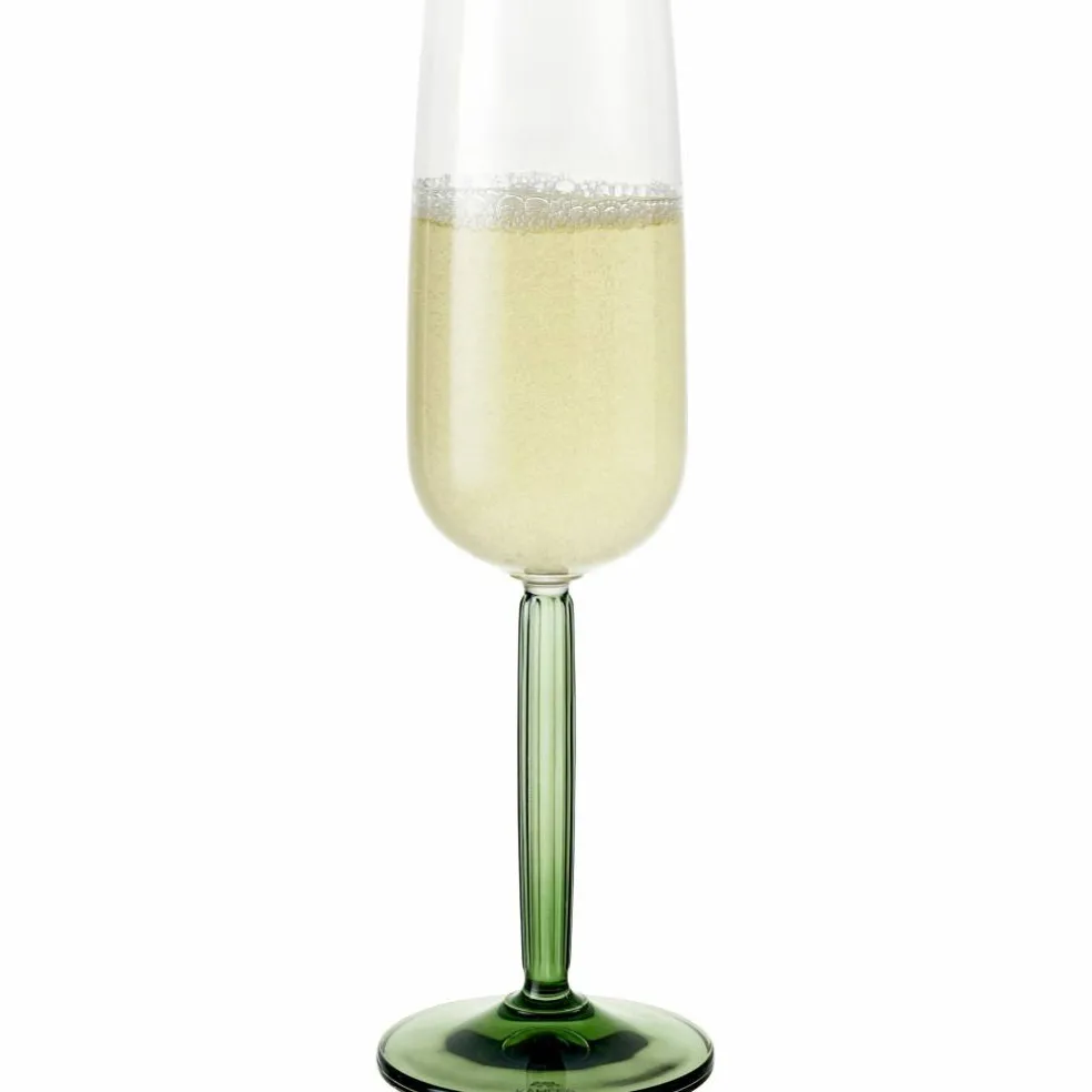 Champagneglas 24 cl grön, 2-pack