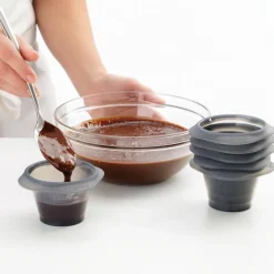 Chokladfondant silikonformar 6 st, svart