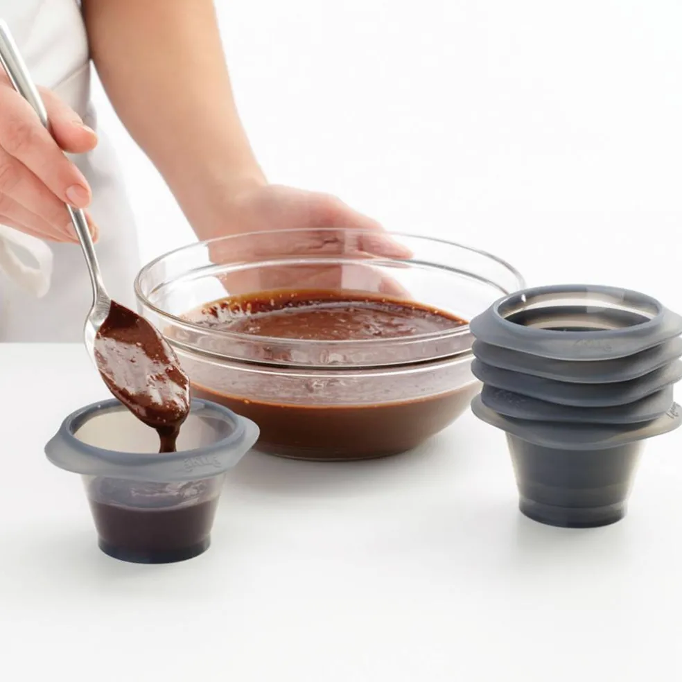 Chokladfondant silikonformar 6 st, svart