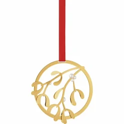 Christmas Mobile Mistletoe juldekoration, 18K guld