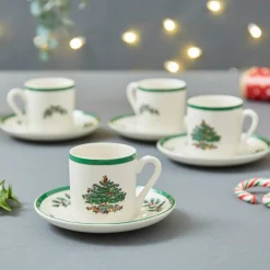 Christmas Tree espressokopp 4-pack