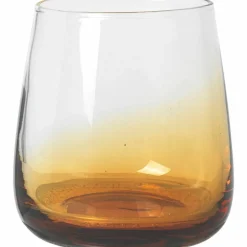 35 cl. Amber munblåst dricksglas