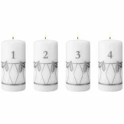 Classic Christmas 2026 adventsljus 4 st, silver