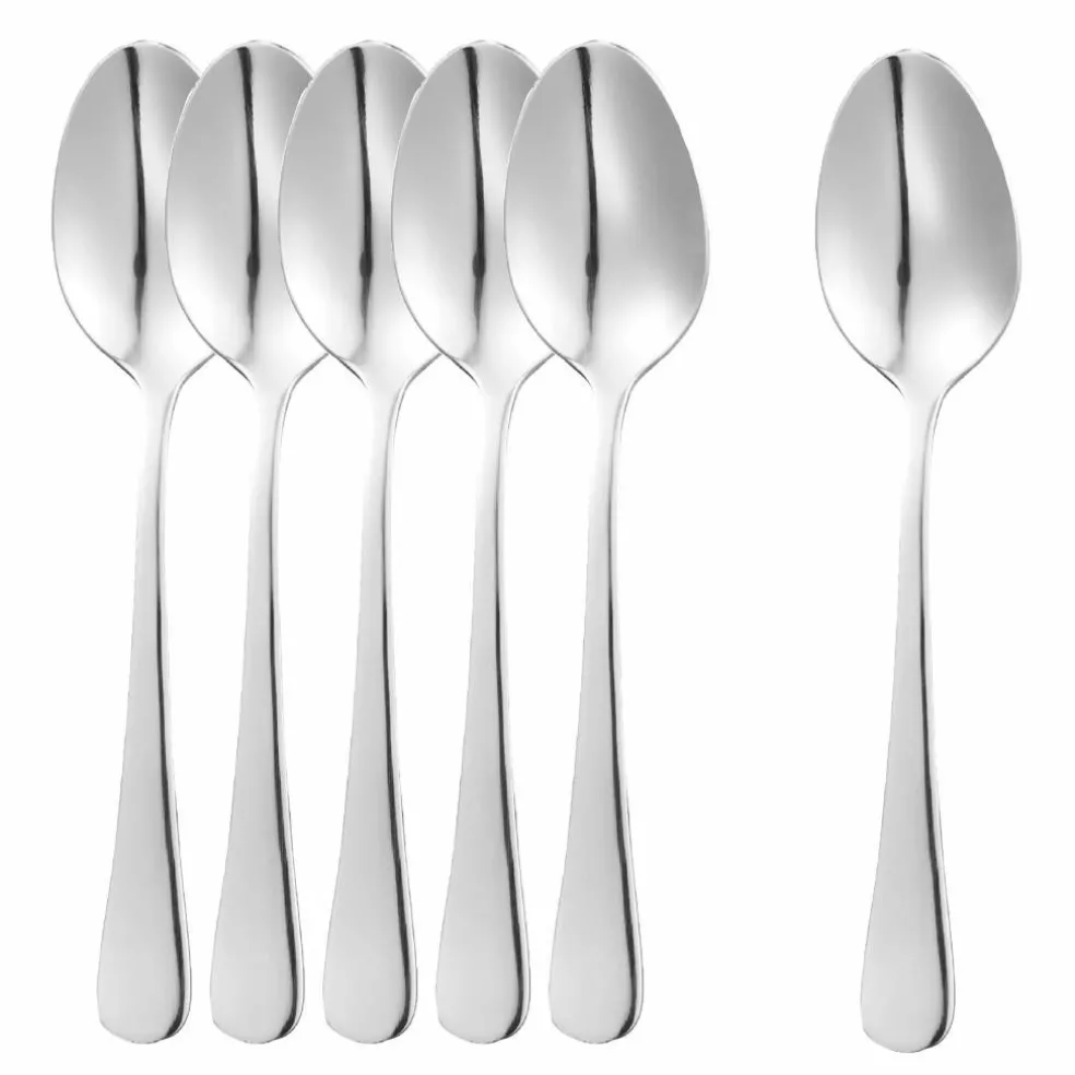 Classic kaffeskedar 14 cm x 6 st, rostfritt stål