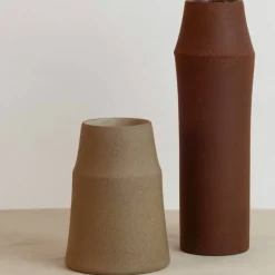 Clay vas 18 cm, warm sand