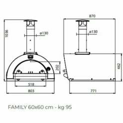 Clementi Vedeldad Pizzaugn Family 60x60 Antracit
