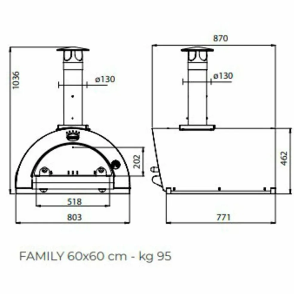 Clementi Vedeldad Pizzaugn Family 60x60 Antracit