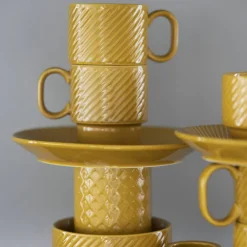 Coffee & More kaffemugg 2-pack, gul