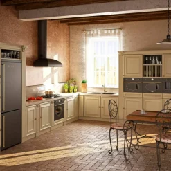Colonial inbyggnadsugn + induktionshäll + köksfläkt, antracit