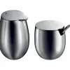 COLUMBIA SET Socker- och gräddset - matt krom