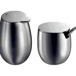 COLUMBIA SET Socker- och gräddset - matt krom