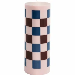 Column ljus large, light blue/dusty blue check