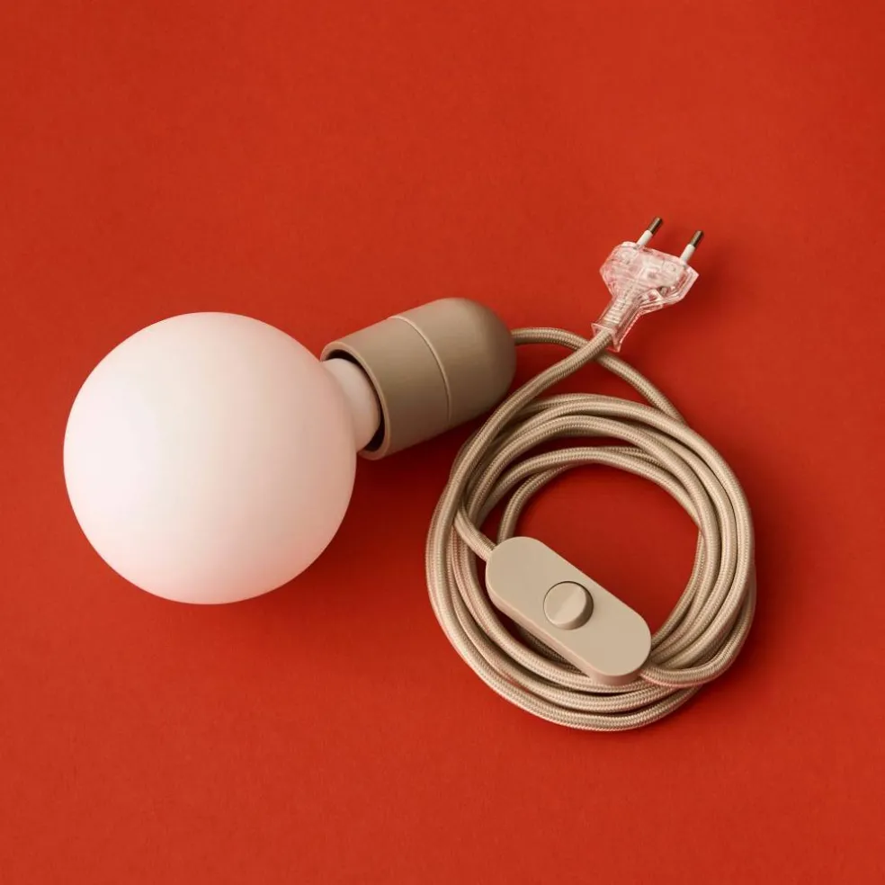 Common sladdset för bordslampa 240 cm, roströd