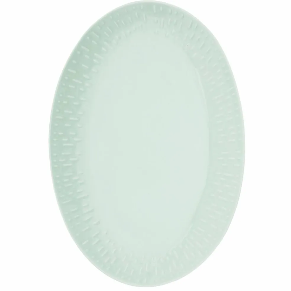 Confetti ovalt fat 36 × 25,5 cm, aqua