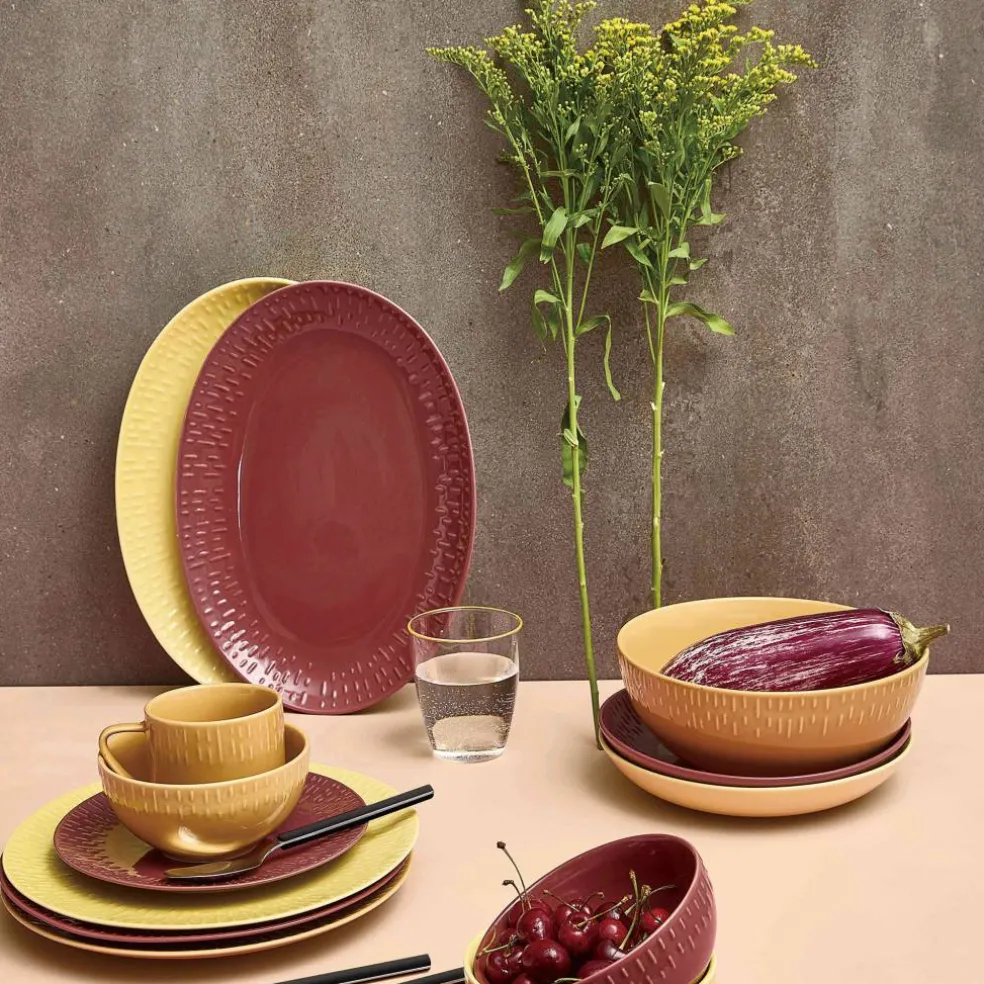 Confetti ovalt fat 36 × 25,5 cm, blueberry