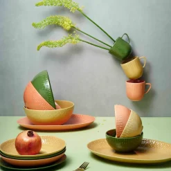 Confetti pastatallrik 23 cm, pistachio