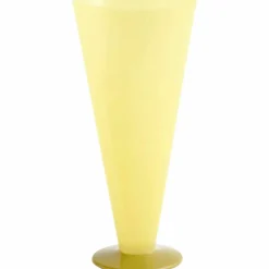 Conical large vas, gul/limegrön