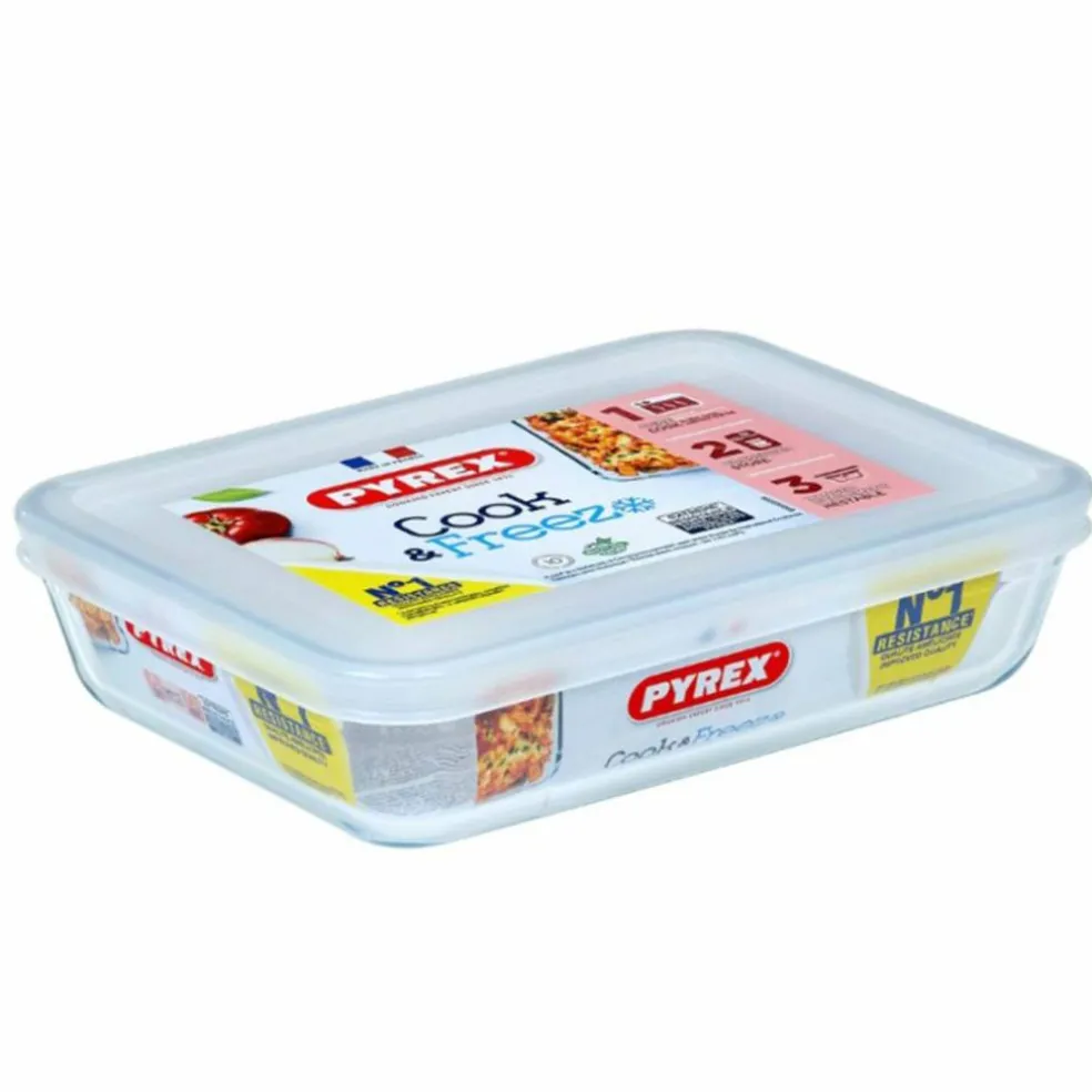 Cook&Freeze matlåda rektangulär 2,6 liter, glas