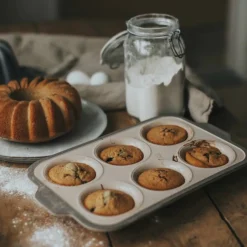 Cookie muffinsform 12 st, silikon/rostfritt stål