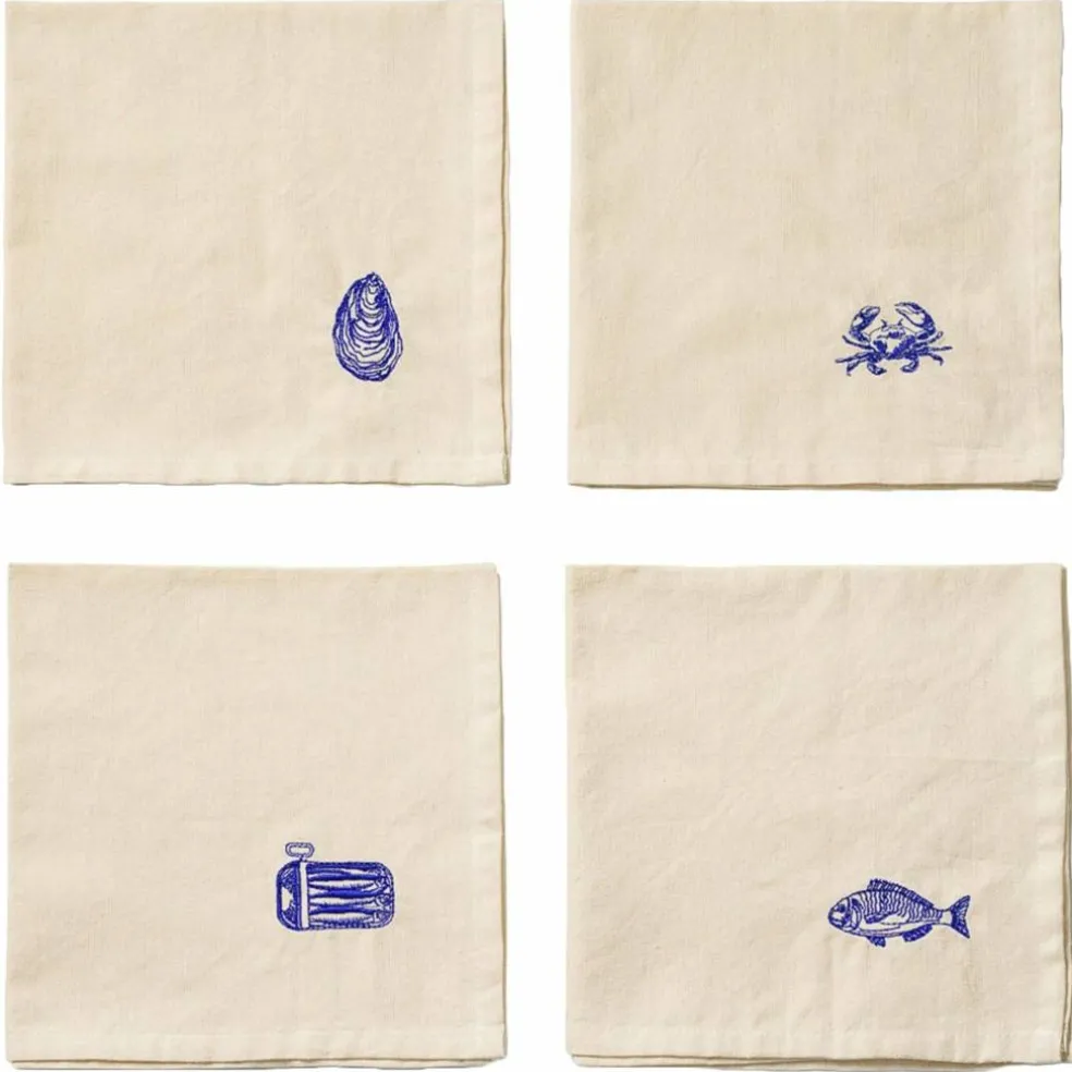 Crayfish servett 40x40 cm 4-pack