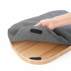 CurveLine Laptray knäbricka med anti-slip, large, valnöt