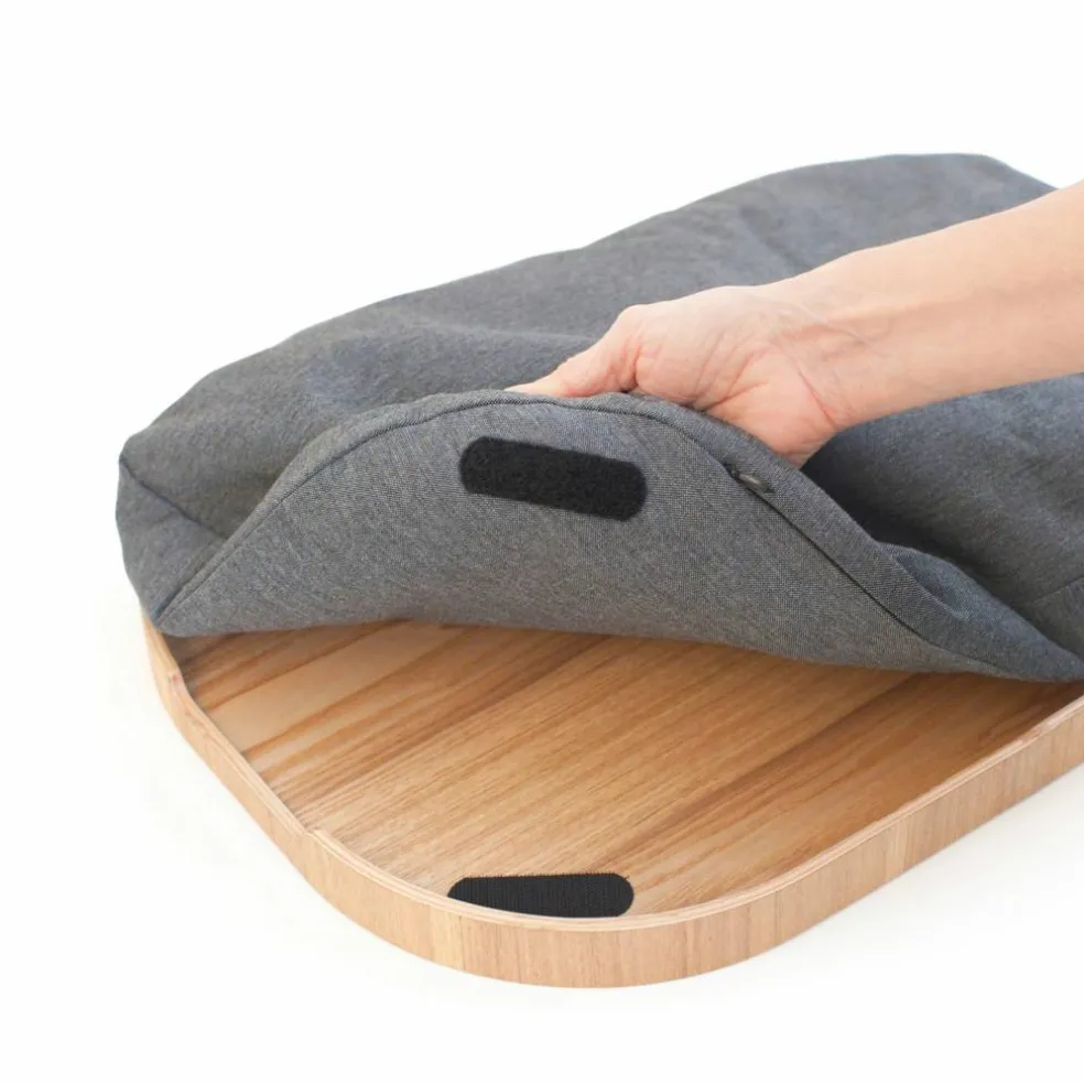CurveLine Laptray knäbricka med anti-slip, large, valnöt