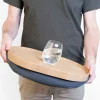 CurveLine Laptray knäbricka med anti-slip, medium, pilträ
