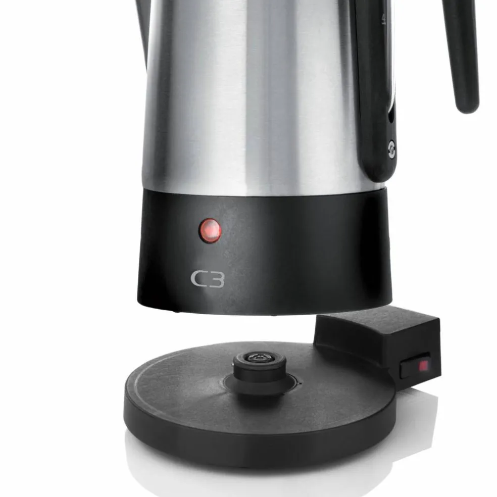 Design perkolator 6 koppar, rostfritt stål