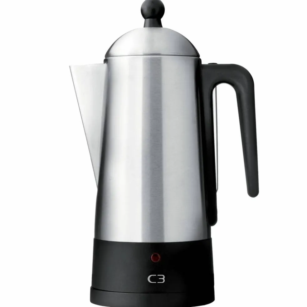Design perkolator 6 koppar, rostfritt stål