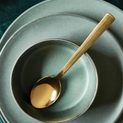 Desserttallrik, metallisk brun