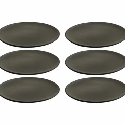 Desserttallrik 6 st, metallic brown